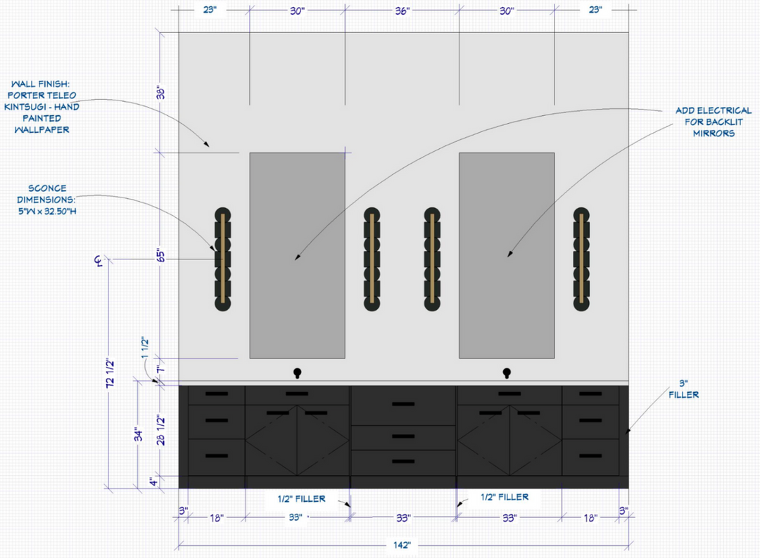 Custom model Inspiratione 30"x65" x 2 Pieces