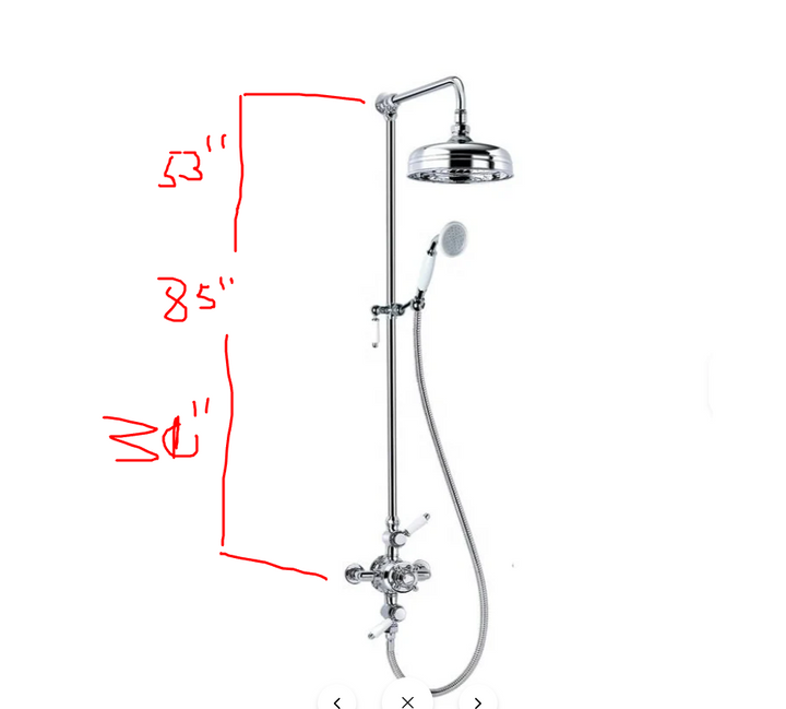 RYAN 24 Inches custom extension pipe for Elisabeth exposed shower system
