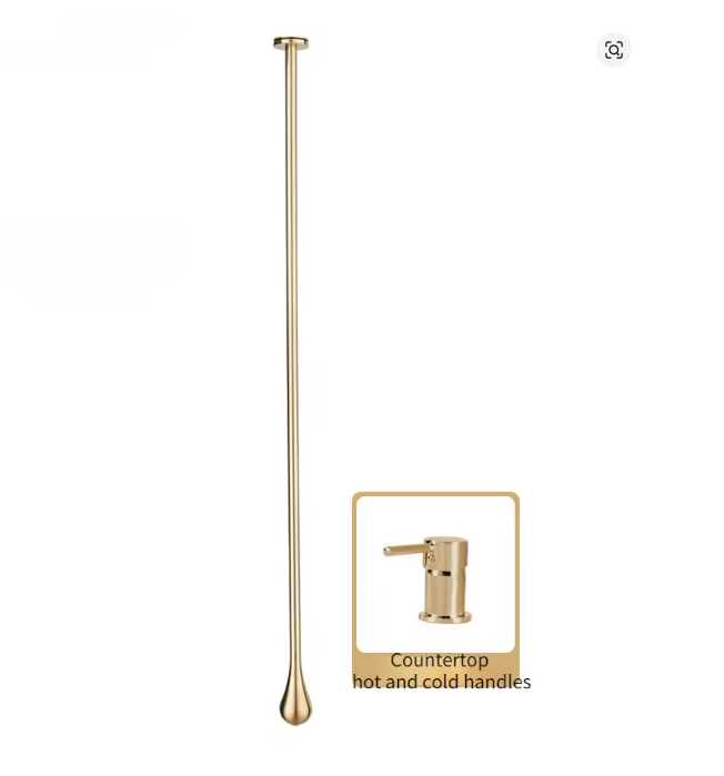 Tear drop- Ceiling Mount Faucets with deck mount lever manual control 66"