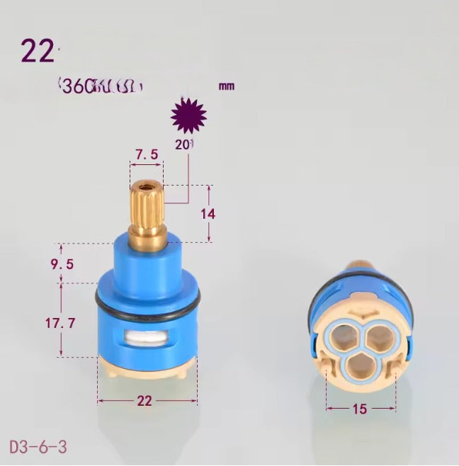 22/26mm Brass ABS Shower Faucet Column Ceramic Disc Cartridge Mixing Valve Mixer Shower Bar Tap Bath Mixing Valve Bathroom