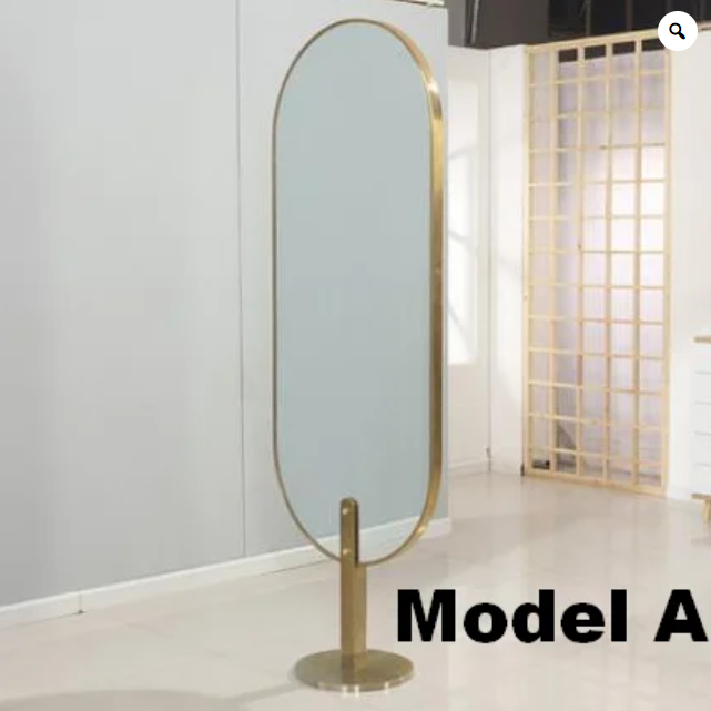 Hair salon Studio floor mounted NO LED double side mirrors