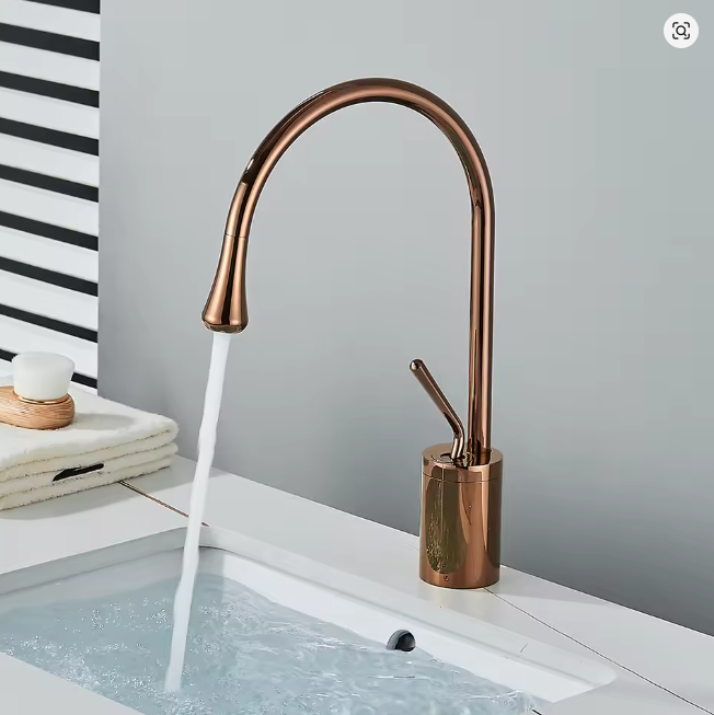 Tear Drop Marble natural Stone Tall Vessel bathroom faucet