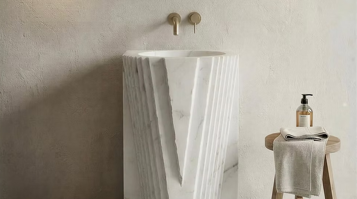 Contraversia - Natural Stone Marble Pedestal