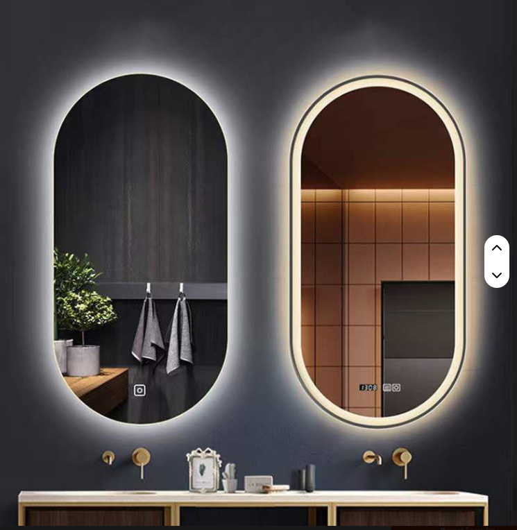 CUSTOM- BELLA OVAL WALL MOUNTED LED FRAMLESS MIRROR