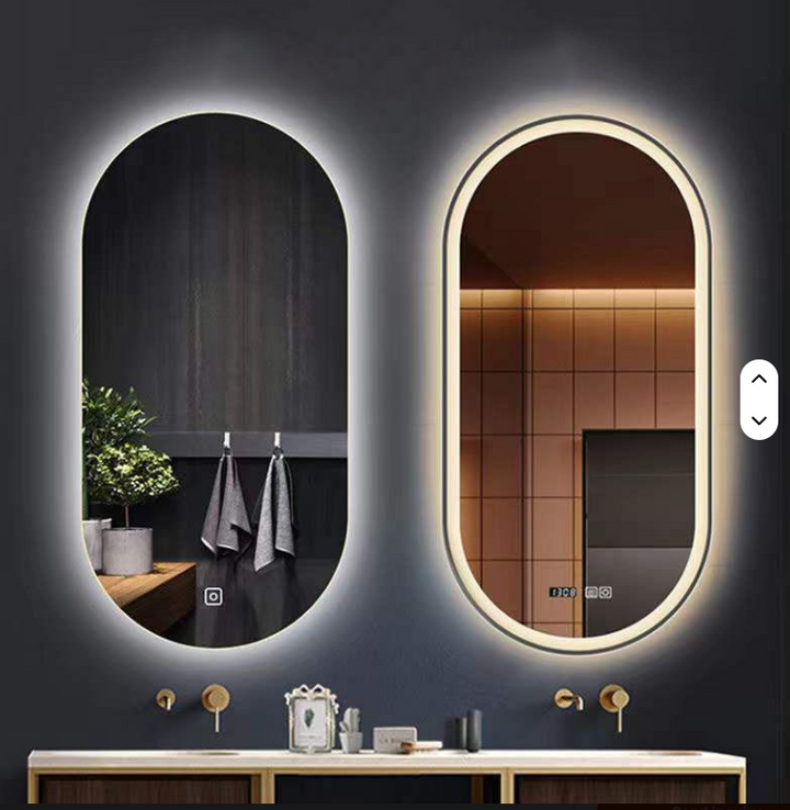 CUSTOM- BELLA OVAL WALL MOUNTED LED FRAMLESS MIRROR