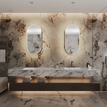 BELLA OVAL WALL MOUNTED BACK LED FRAMLESS MIRROR