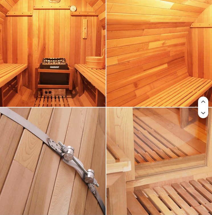 Canadian Cedar Barrel Steam Sauna, 4-6 Person Outdoor 70"x70"x98"