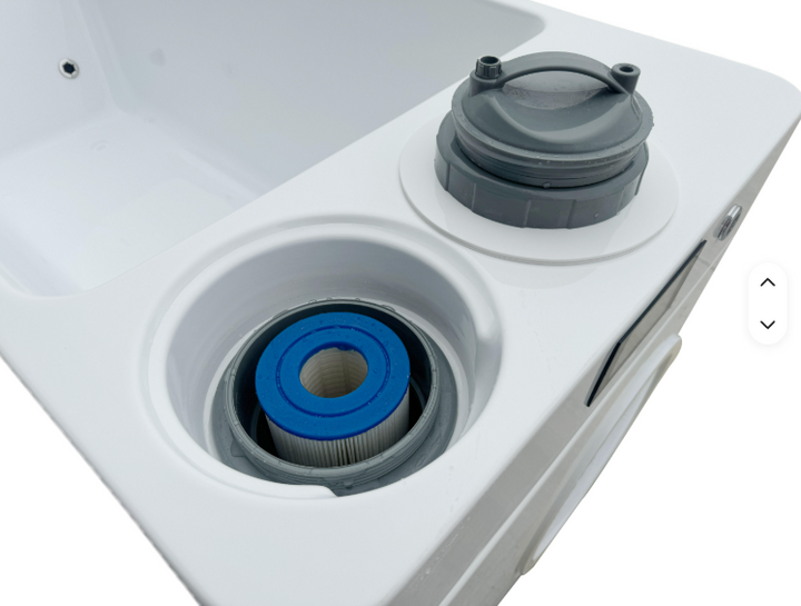All-in-One Cold Plunge Tub with Built-In Chiller and Insulated Cover 74" x 31"x31"