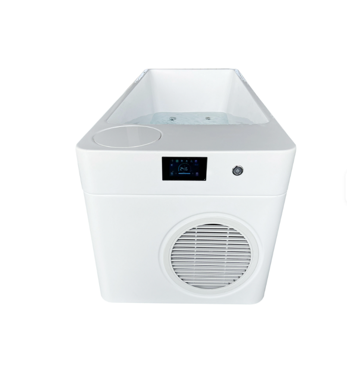 All-in-One Cold Plunge Tub with Built-In Chiller and Insulated Cover 74" x 31"x31"
