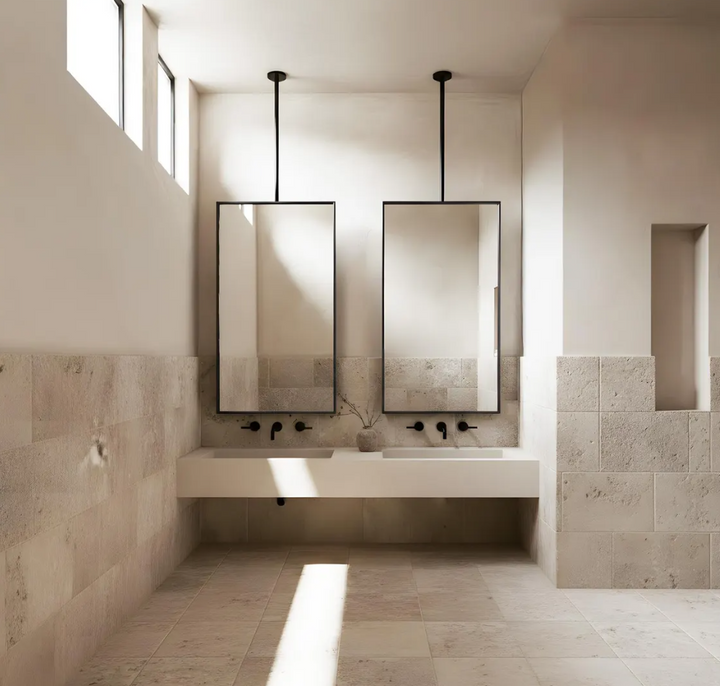 CUSTOM- MAJORCA X - Ceiling Suspended Mounted NO-LED Mirror