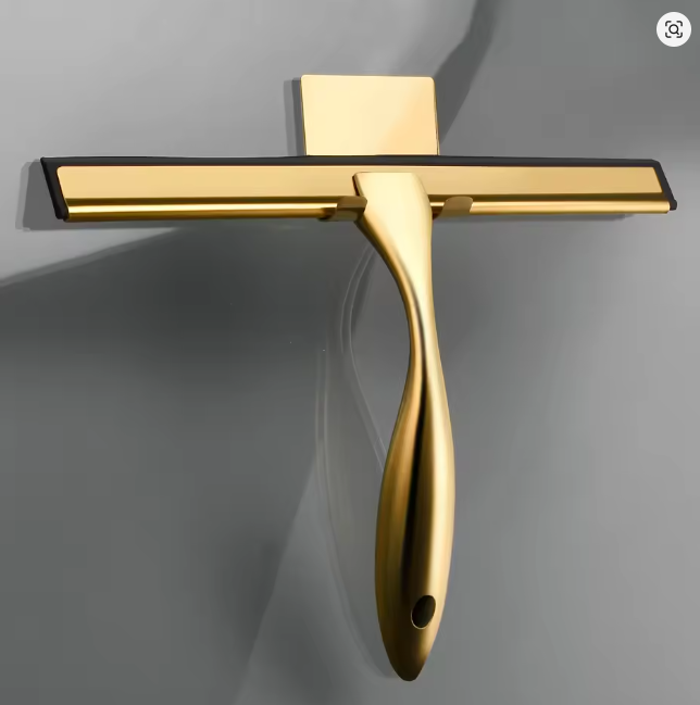 Brushed gold slide frameless single roller shower glass door SS05- 10mm- size 60"x76"