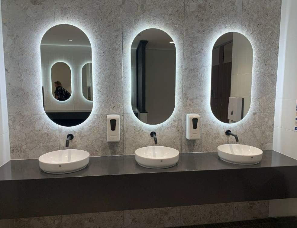 BELLA OVAL WALL MOUNTED BACK LED FRAMLESS MIRROR