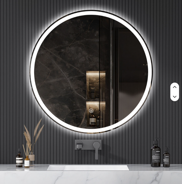 STOCK- Bella Round Wall mounted led mirror