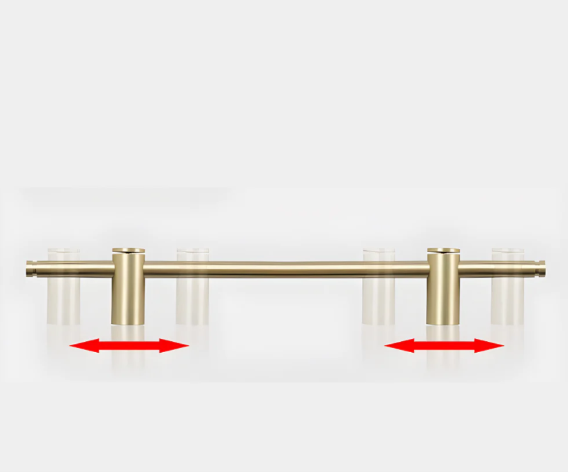 Nordic- heavy brass modern pulls simple brushed gold light luxury pulls cabinet adjustable long handle cabinet handle