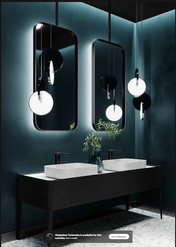CUSTOM- IBIZA 1- Ceiling Suspended Mounted LED Mirror