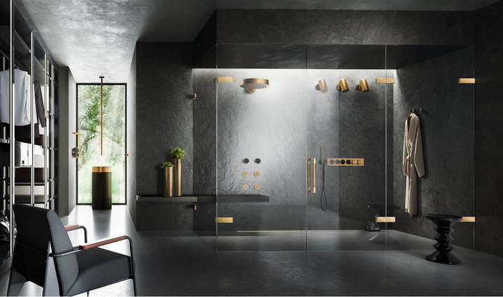Aston-Constant Temperature White Embedded Wall-Mounted Rainfall Shower System with Intelligent Digital Display
