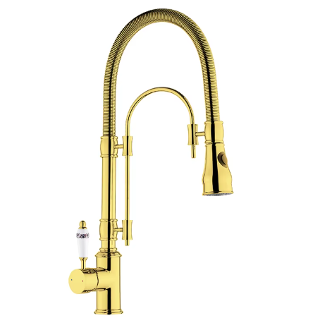 Elisabeth- Victorian Tall Kitchen Island Faucet Dual Pull Our Spayer Mode