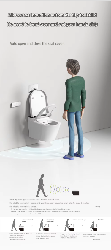 Sani Canada wall hung smart washlet bidet toilet bowl  -YCD19G