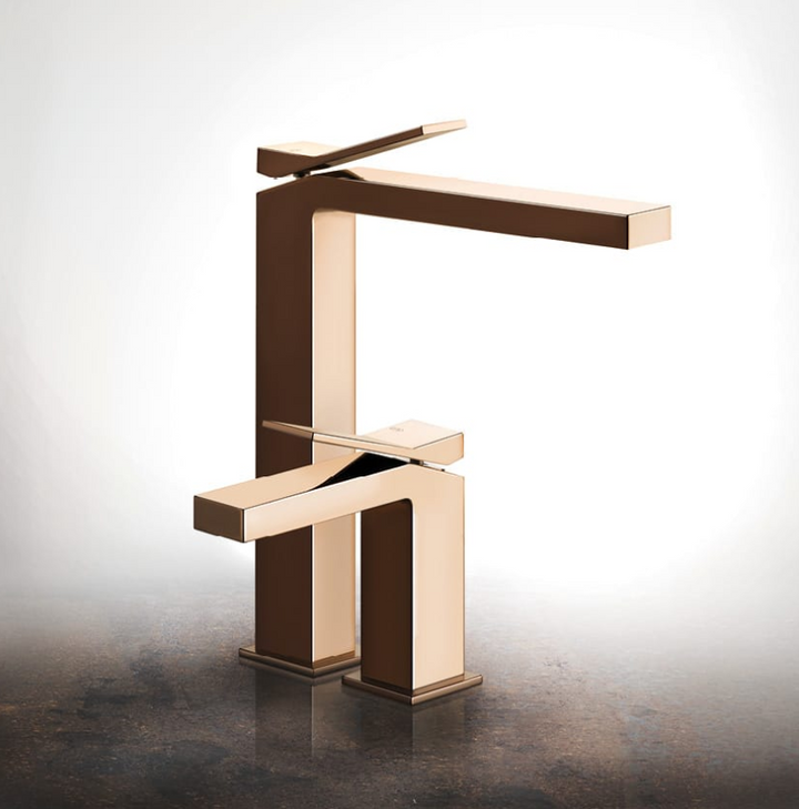 Karina-Rose gold polished single hole bathroom faucet