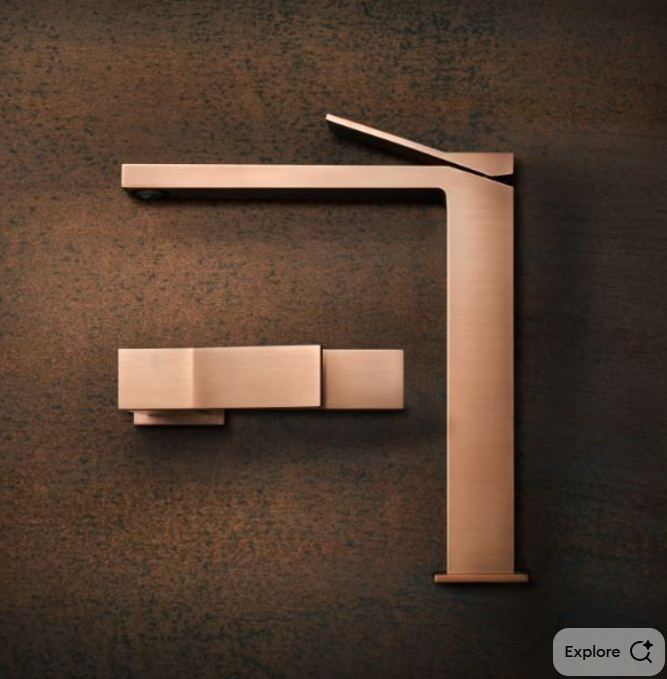 Karina-Rose gold polished single hole bathroom faucet