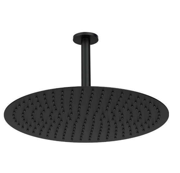 CSA Certified-16" Inch Round Rain head -Black 2 Way Pressure balance Shower  with Option Of Round Rain Head 8-10-12 Completed Shower Set