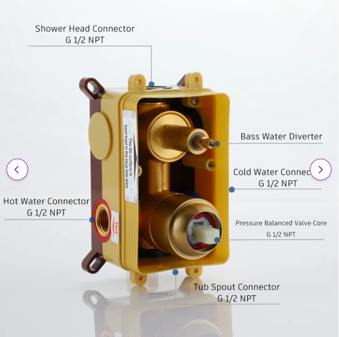 CSA Certified-Brushed Gold Round 10 Inch Rain Head 3 Way Diverter & Tub Filler Shower Kit