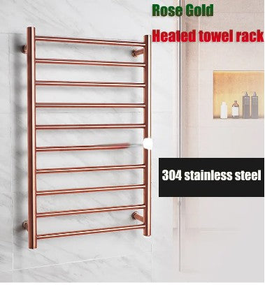 Rose gold polished electric towel warmer 43"x24" hardwired CSA
