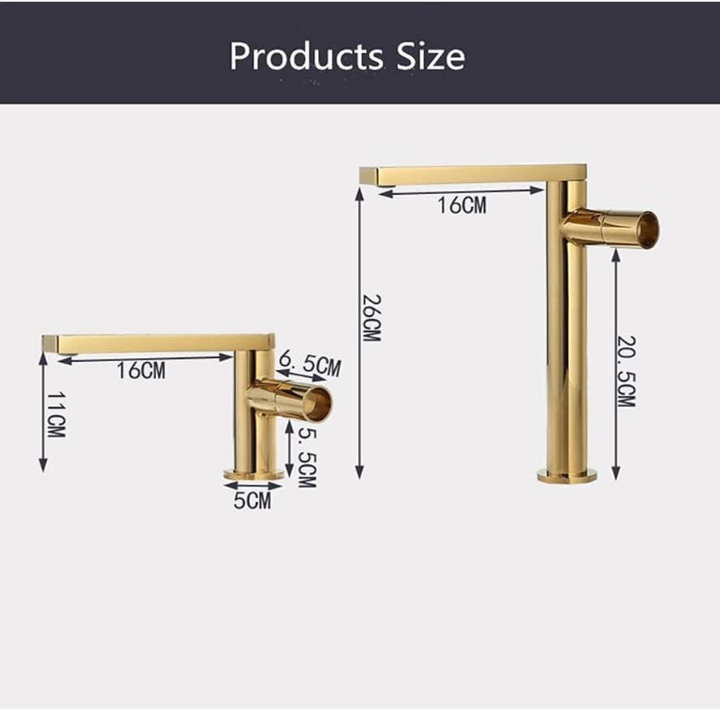 White-Black- Rose Gold Tall Vessel Basin Lavatory Faucet