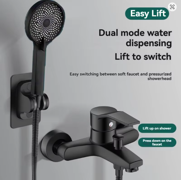 Professional Pet Grooming Tub Faucet & Hand Sprayer Kit – Matte Black