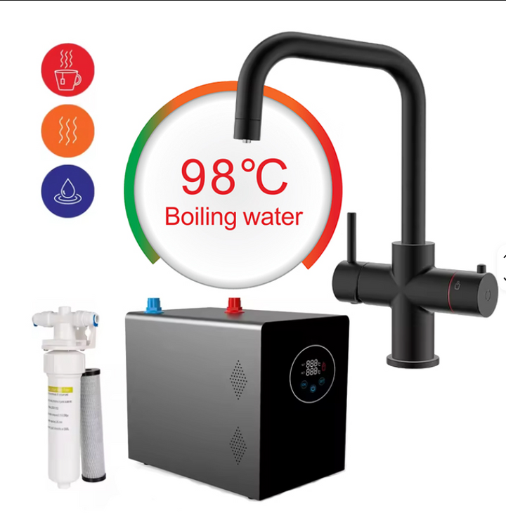 Caliente-Undersink Instant Hot Water Tap 3 4 5 Chilled Boiling Tap Brushed Gold Kitchen Boiled Filtered Faucet Taps