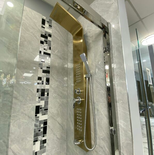 Gold-Black-Rose gold exposed shower panel system spa kit