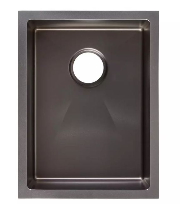 Brushed Gold-Black Grey Gun Undermount 16 Gauge Stainless Steel Bar sink 12X16"x8"