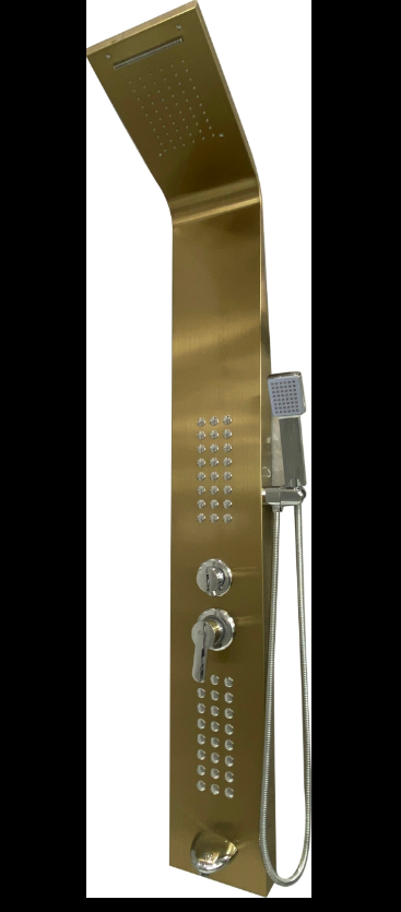 Gold-Black-Rose gold exposed shower panel system spa kit