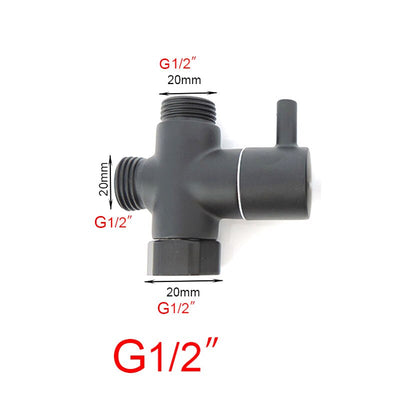 black G7/8" G1/2" 20mm 22mm male Diverter T Valve 3 way Tee Filling valve Water toilet Bathroom Shower Head connector Adapter US