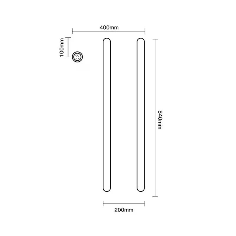 Elemento- Towel Warmer Hidden Wires Electric Heated Towel Rail Temperature Time Control Bath Electric Towel Rack