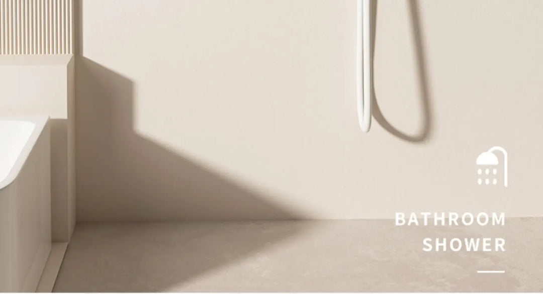 Aston-Constant Temperature White Embedded Wall-Mounted Rainfall Shower System with Intelligent Digital Display