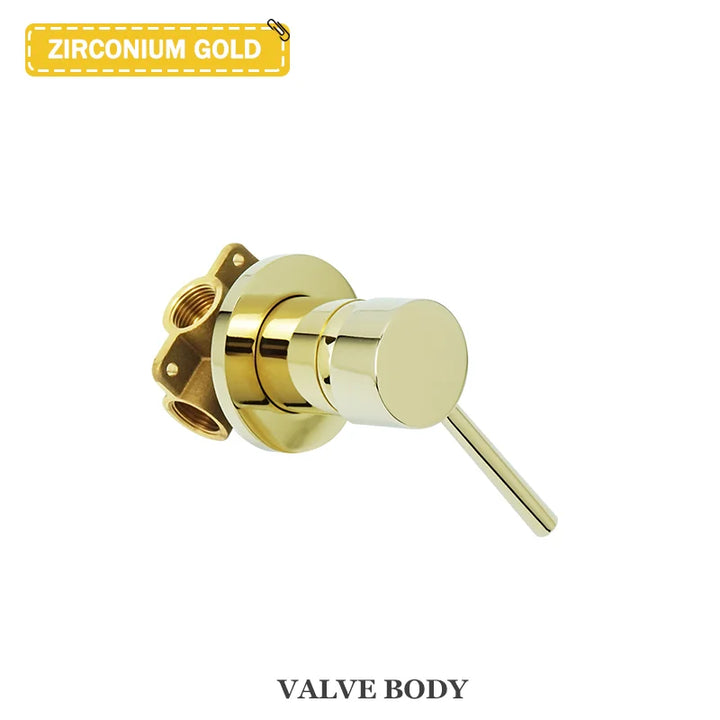 Round Brass Hidden Hot And Cold Water Mixing Valve Bathroom Wall-Mounted Single-Handle Shower Faucet Valve Body