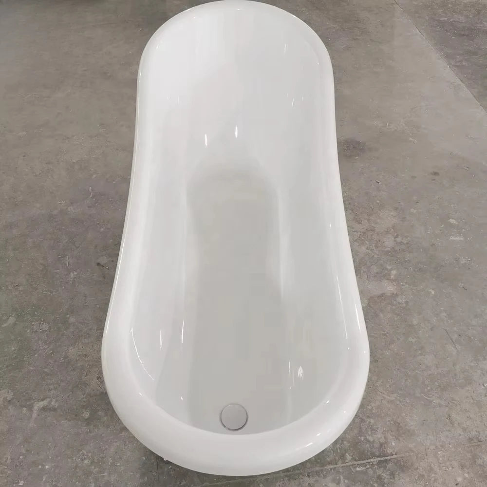 Victorian Sitting Acrylic Freestanding Bathtub with Cooper Clawfoot Legs