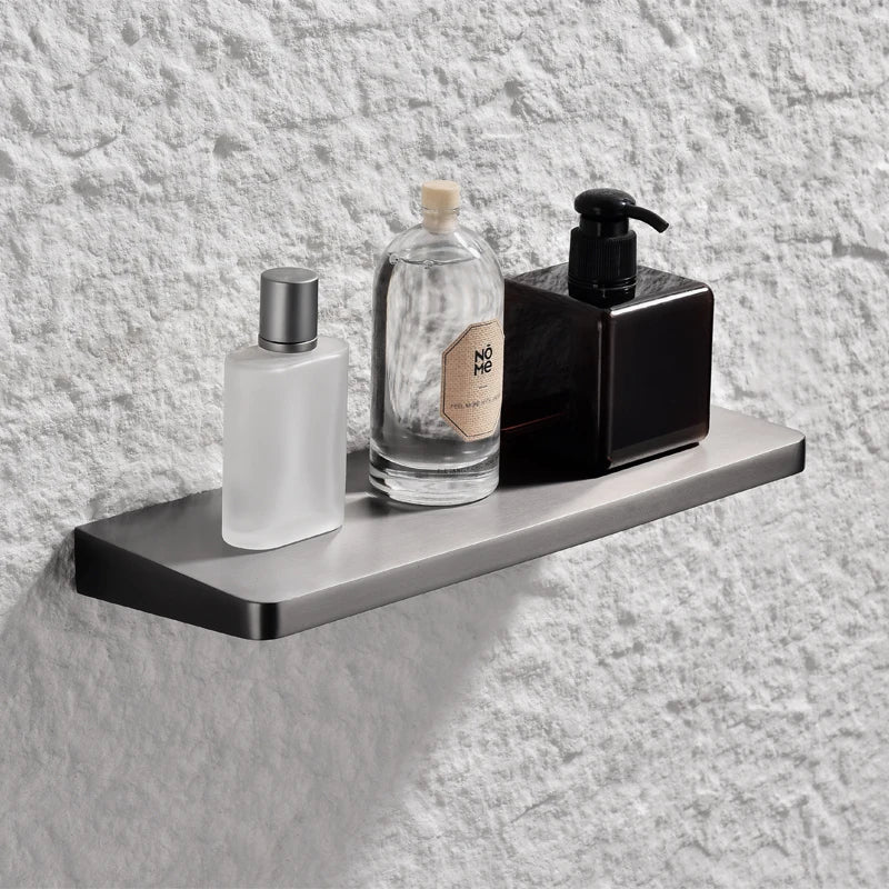 Gunmetal Stainless Steel Bathroom Hardware Towel Rack Toilet Paper Holder,Toilet Brush,Robe Hook Towel Bar Holder Grey Stainless