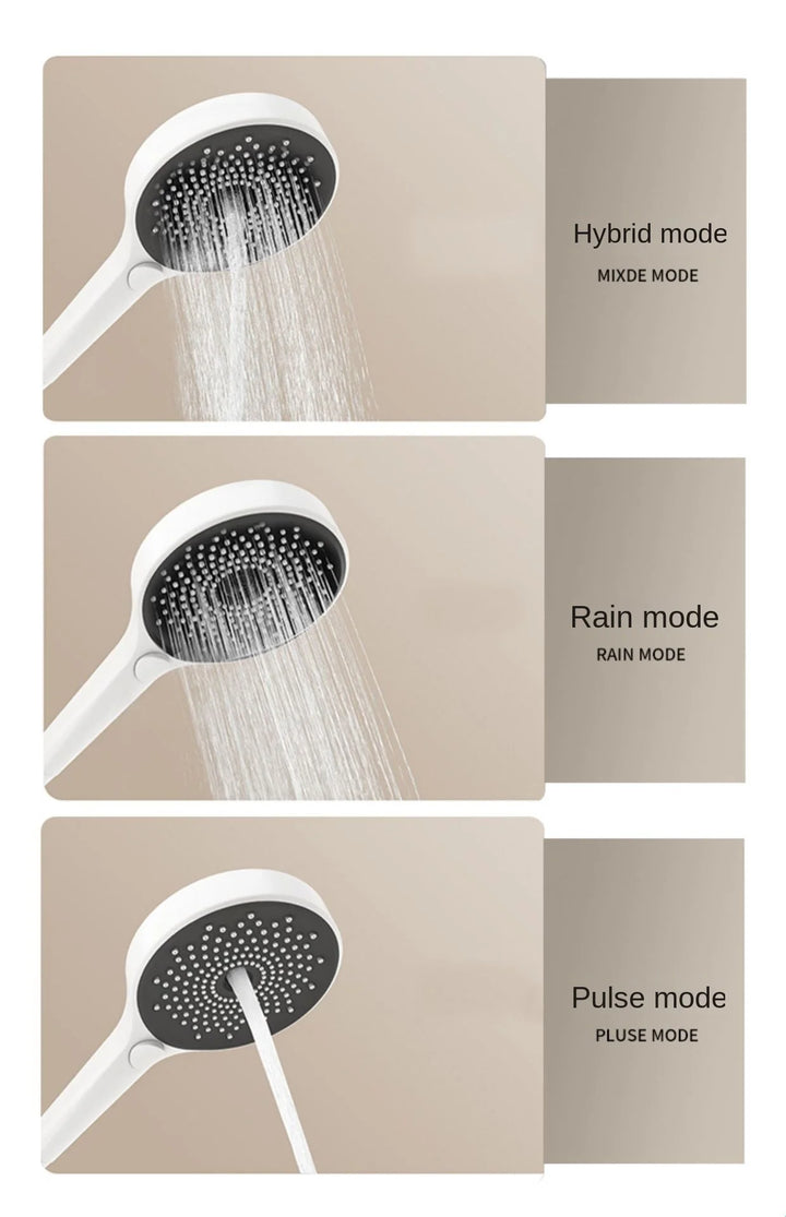 Aston-Constant Temperature White Embedded Wall-Mounted Rainfall Shower System with Intelligent Digital Display