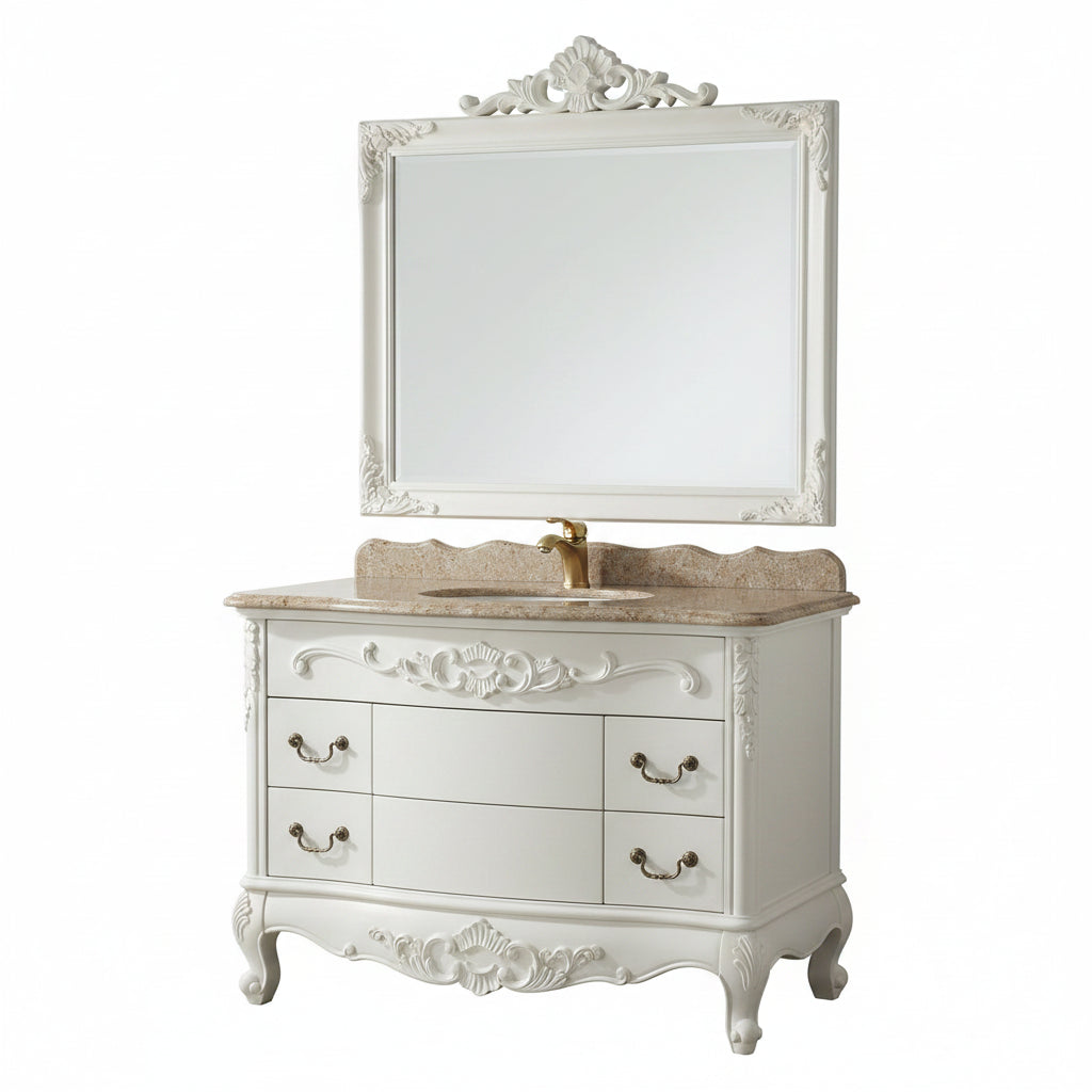 French Victorian Bathroom Vanity Solid Oak
