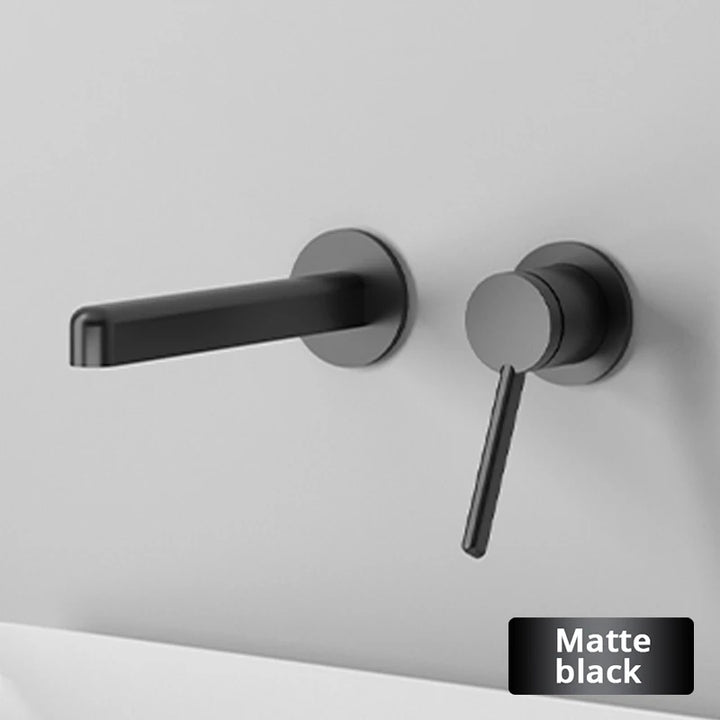 Hot And Cold Basin Faucet Single Handle Single Spout Sink Wash Mixer Wall Mounted Bathroom Tap