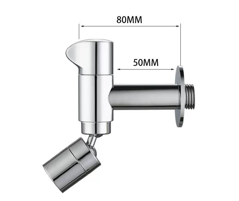 Chrome -Grey Gun Outdoor Pool Beach Wall Mounted Mini Shower Faucet