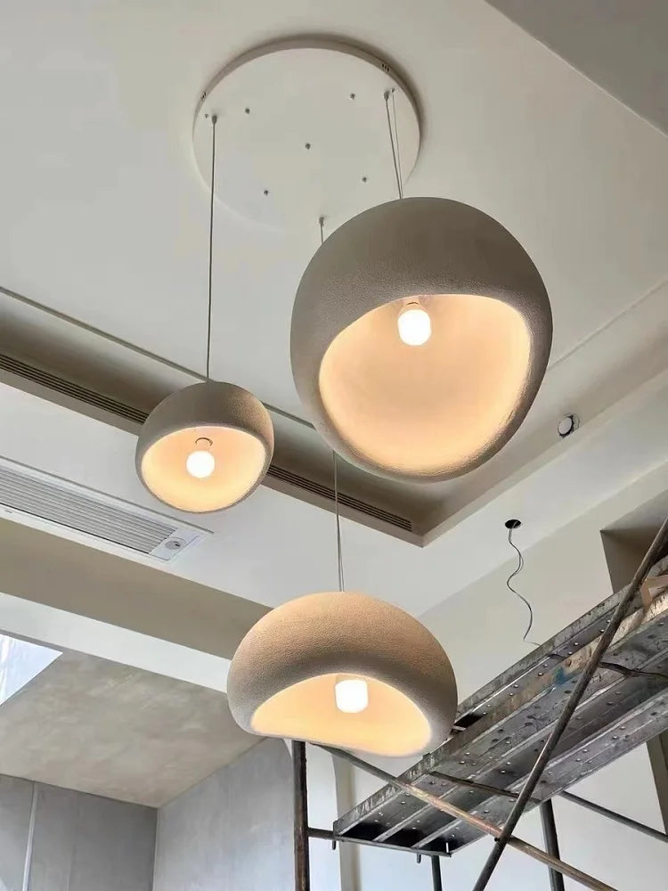 Nordic Wabi Sabi E27 LED Pendant Lights Modern Ceiling Chandelier Lights for Living Room Bedroom Dining Room Loft Hanghing Lamp