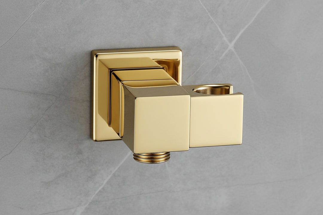 Handheld Shower Holder Bracket Gold Small Portable Wall-Mounted Polished Brass For Bathroom Hardware