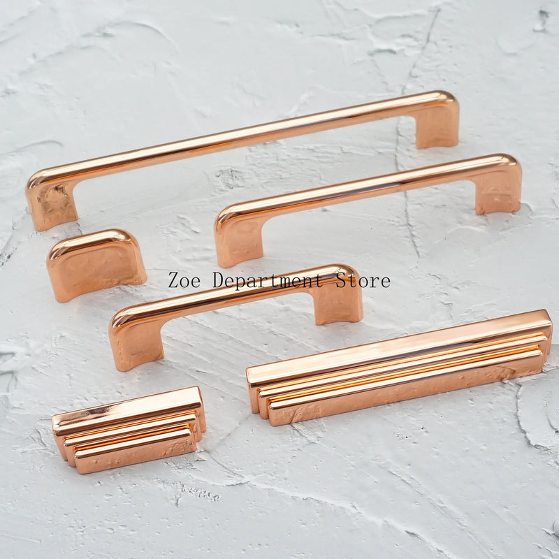 Rose Gold Nordic design cabinet door handles and knobs