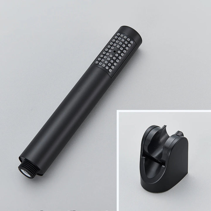 Pet-Black Thermostatic Bathroom Shower Faucet Dual Handle Bathtub Faucet Wall Mounted Mixer Tub Tap