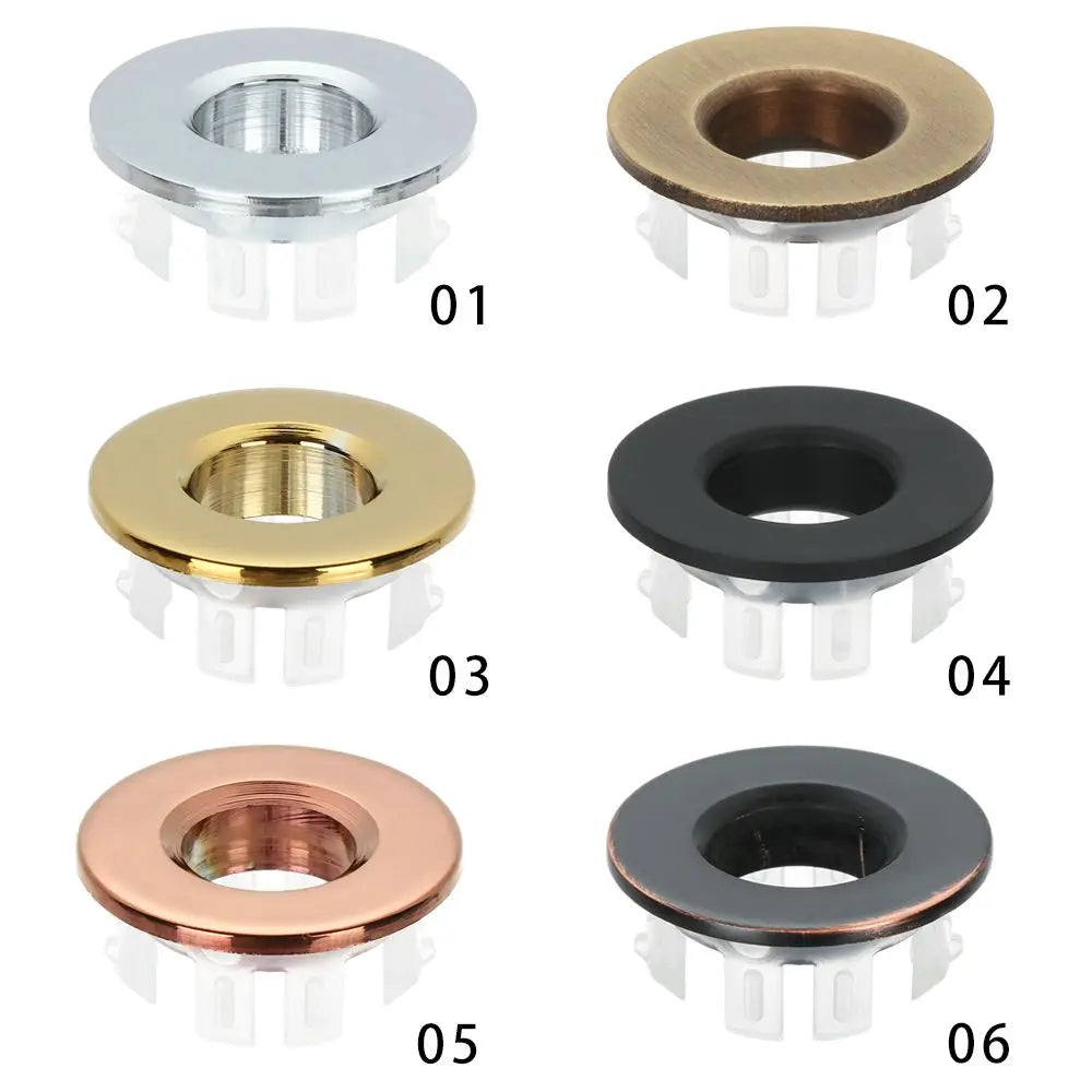 Sink Overflow Stopper Round Ring Trim Ring Cap Basin Insert Replacement Sink Hole Cover