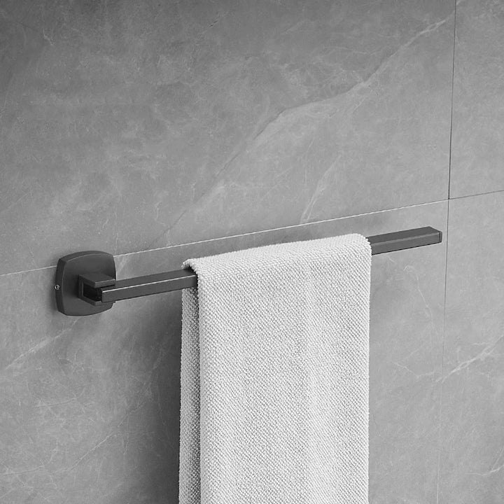 Grey-Chrome Swivel Towel Bar Movable Single Towel Rails Rotation Bathroom Accessories