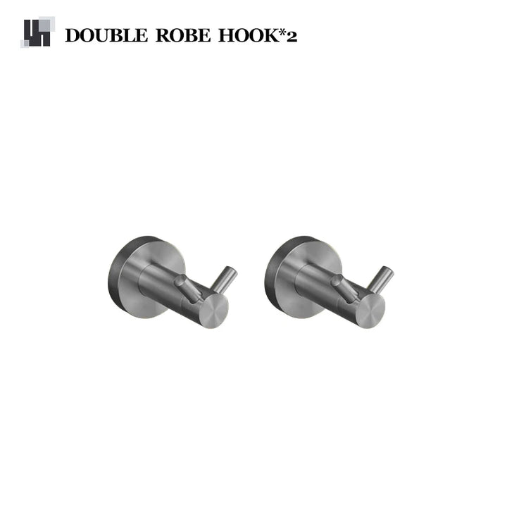 Gray Gun Metal Bathroom Hardware Accessories Cup Rack Towel Rack Toilet Brush Bath Towel Rack Roll Rack Towel Bar Hook Bathroom Wall Rack